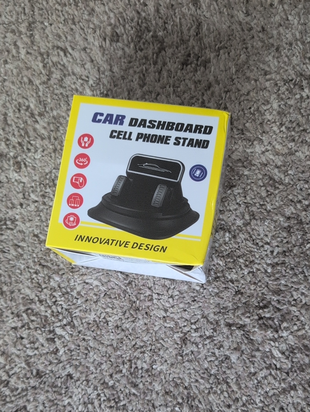 Car Dashboard Cell Phone Stand - Black